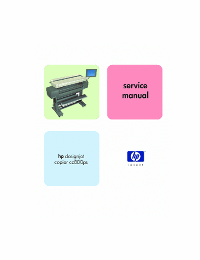 HP DesignJet Copier cc800PS HP DesignJet Copier cc800PS Service Manual